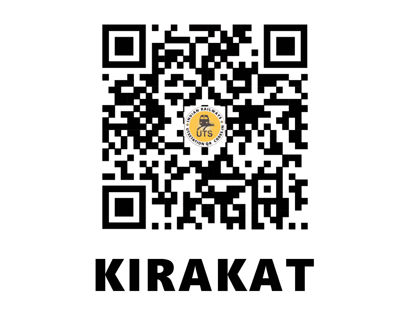UTS QR Code for KIRAKAT - KCT - NE (UTTAR PRADESH)